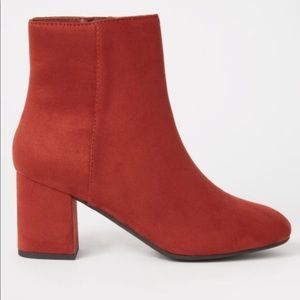 Block heel Burnt Orange Fall Booties
